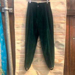 Emerald green riding pants